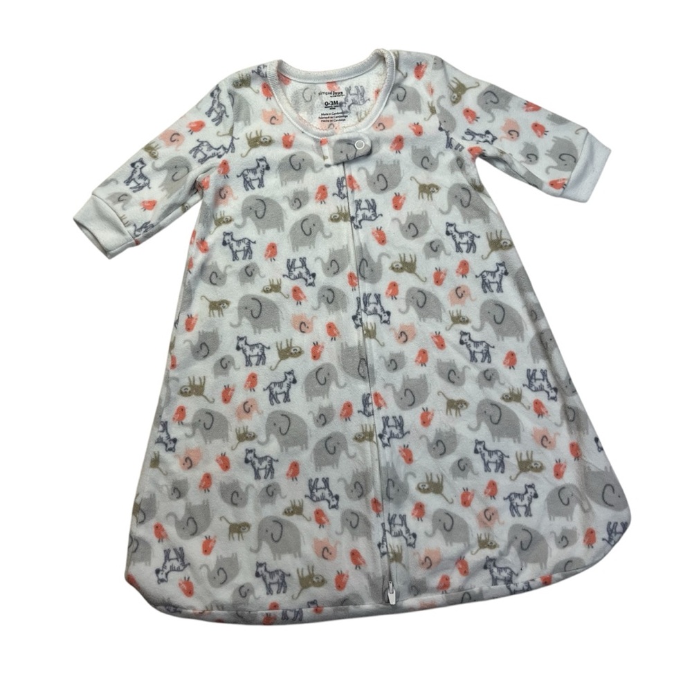 Simplejoys By Carter’s 0-3M Safari Warm Sleep Sack With Long Sleeves